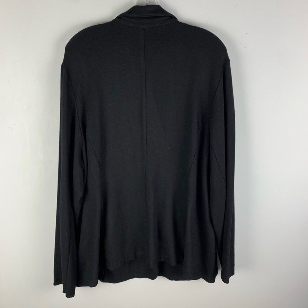 Tahari Black Button Front Knit Collared Plus Size Blazer Cardigan Jacket 2X Plus - Picture 5 of 5